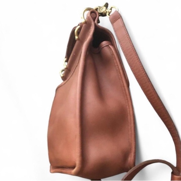 Vintage Authentic Leather Coach Willis Satchel Shoulder Bag #9927 Crossbody Tan - Picture 4 of 16